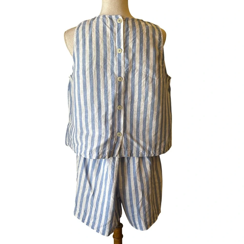 J.Crew Maxine Striped top and Tropez shorts, large, quiet luxury, minimalist - Picture 3 of 5